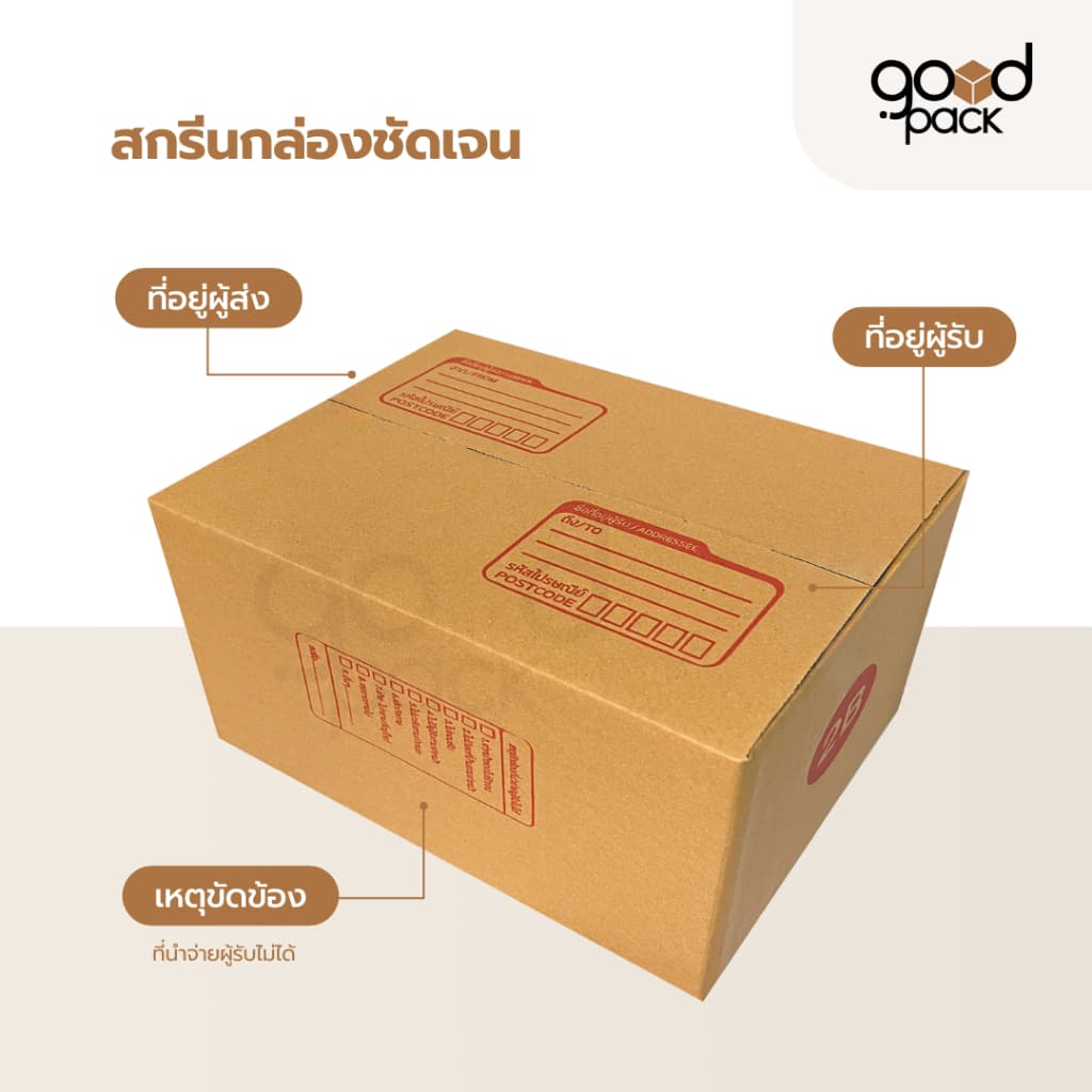 กล่องไปรษณีย์ ขนาด C+8 กล่องพัสดุ ขนาด 20 x 30 x 19 cm. รูปที่ 2