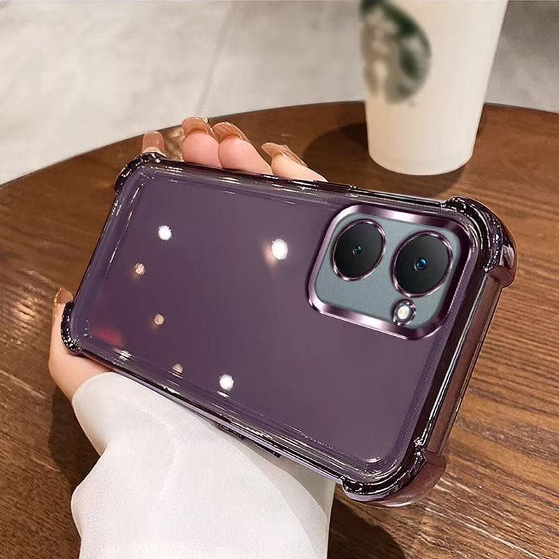 เคสใส กันรอยเลนส์กล้อง สำหรับ Vivo Y03 Y18 Y03T Y28S Y28 4G Y21 Y21T T1X Y33S Y33T เคสขอบสี กันกระแทก หรูหรา รูปที่ 8