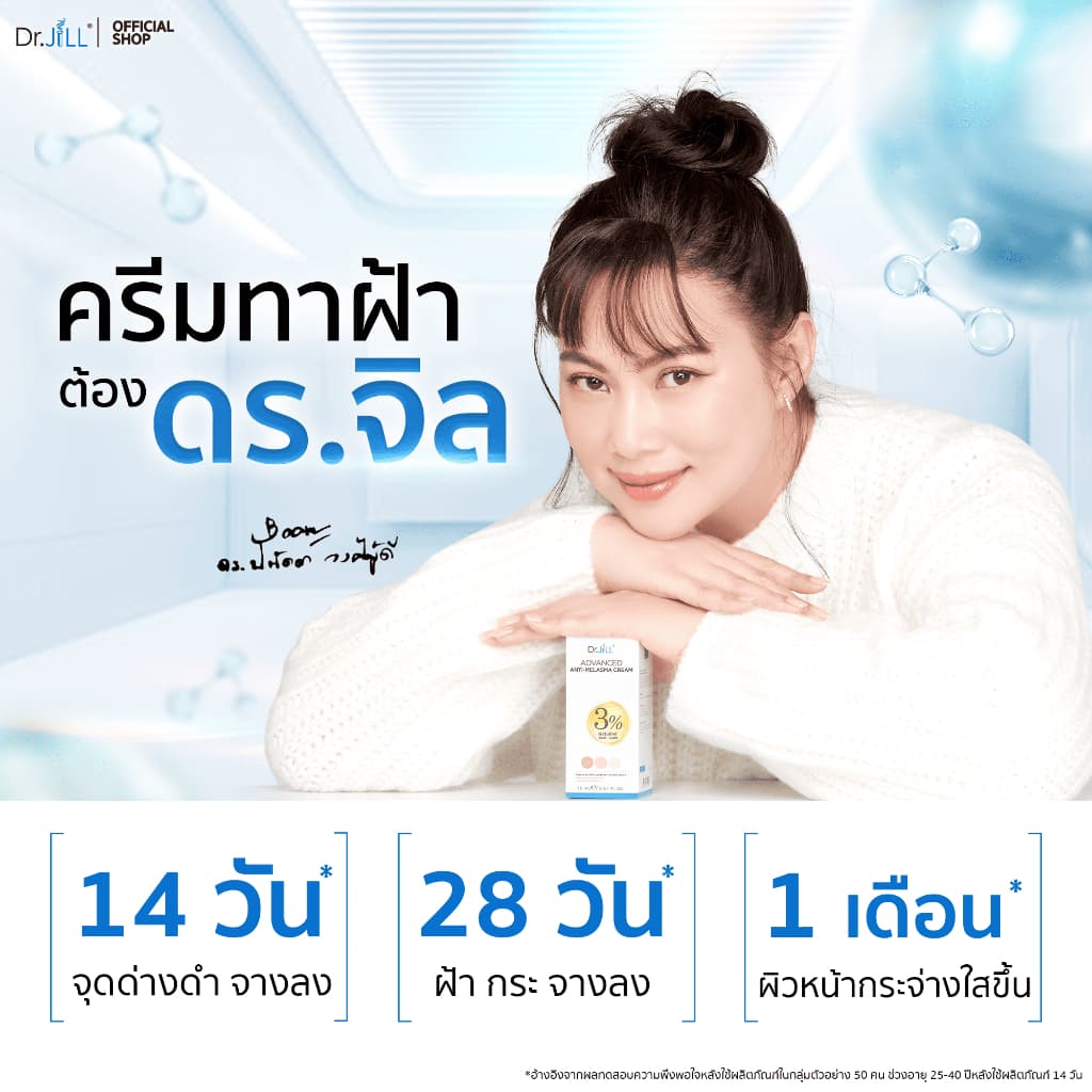 Dr.JiLL Advanced Anti-Melasma Cream ครีมทาฝ้า 6 หลอด ป้องกันการเกิดฝ้าซ้ำ รูปที่ 4