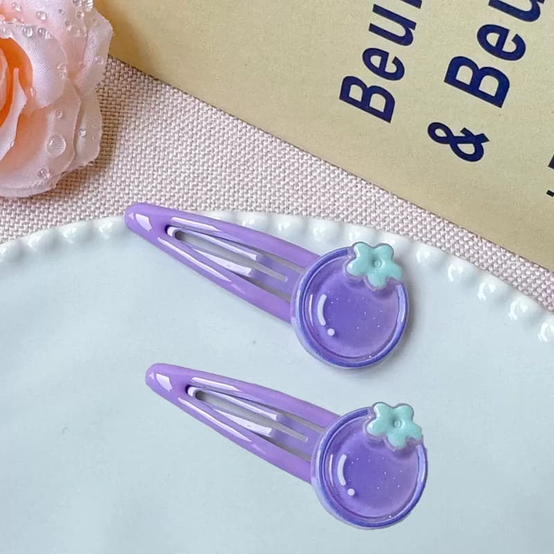 คลิปหนีบผม BB ผลไม้ น่ารัก หวานๆ กิ๊บติดผม พีช สตรอว์เบอร์รี หัวไชเท้า เครื่องประดับผม เด็กผู้หญิง รูปที่ 6