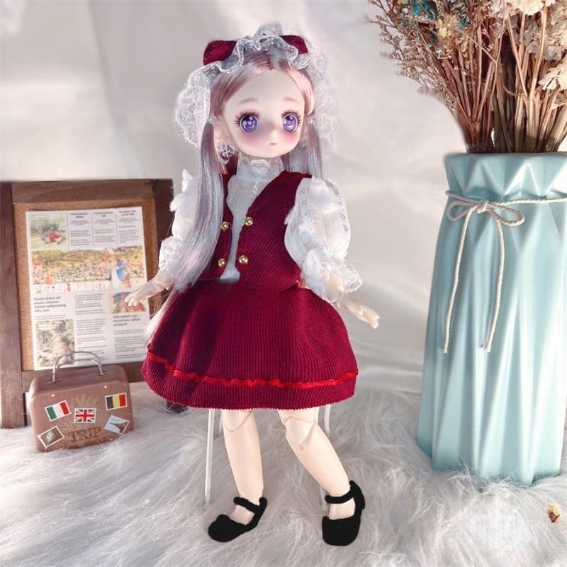 CDD BJD ตุ๊กตา 3D 30 ซม สไตล์เจ้าหญิงตัวน้อย ตุ๊กตาพร้อมข้อต่อที่ขยับได้ ตุ๊กตาเจ้าหญิงน้อย ของขวัญเด็กผู้หญิง รูปที่ 6