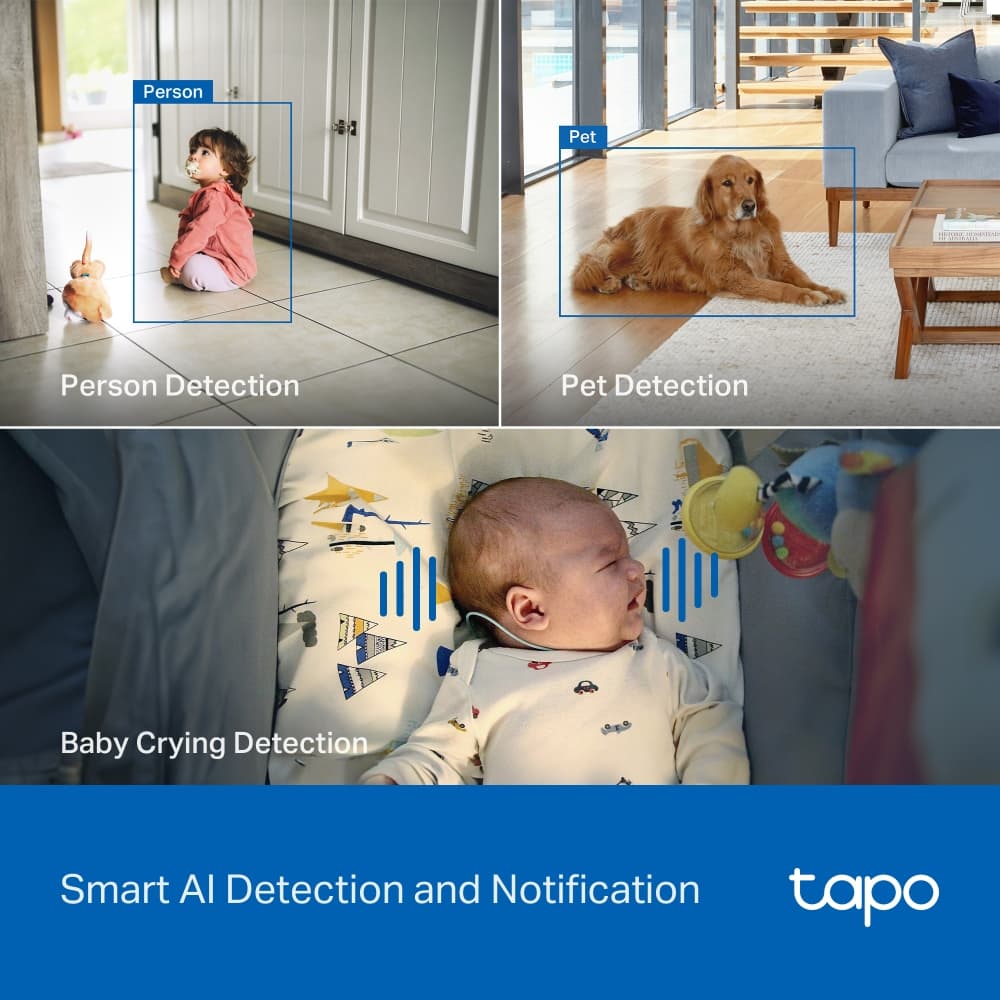 TP-Link 4K 8MP Pan/Tilt AI Home Security Wi-Fi Camera กล้องวงจรปิด ความคมชัดพิเศษ 4K รูปที่ 7
