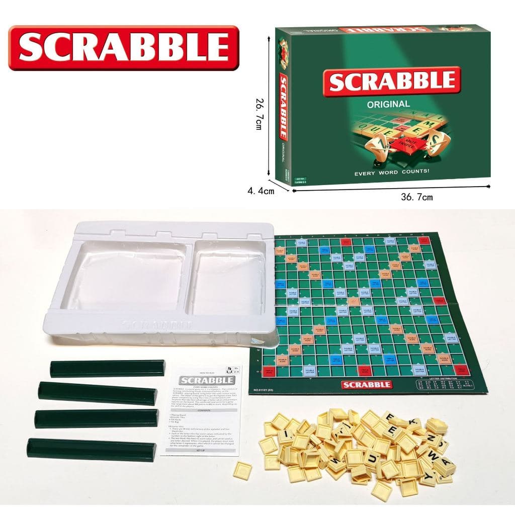 เกมต่อคำ SCRABBLE Original เกมกระดานเสริมทักษะภาษาอังกฤษสุดคลาสสิก 55110 # อุปกรณ์ครบ พร้อมเล่น รูปที่ 4