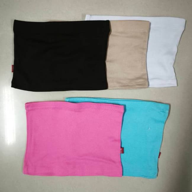 เสื้อเกาะอก สีดำ ขาว เนื้อ Size S/F/XL ผู้หญิง สีพิเศษสำหรับเด็กหญิง มี ฟ้า ชมพู รูปที่ 6
