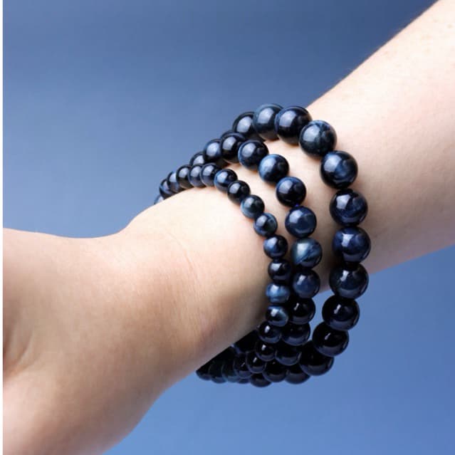 LUCYSUMMER กำไลข้อมือหินแท้ Blue Tiger’s eyes - บลูไทเกอร์อาย รูปที่ 4