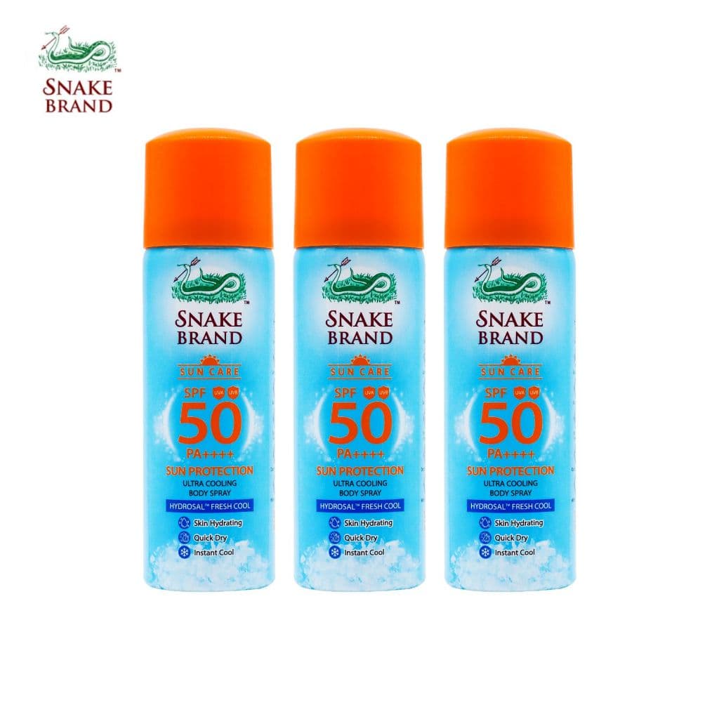 Snake Brand Sun Protection Body Spray SPF 50 PA++++ 30ml. x 3 สเปรย์เย็นกันแดดสำหรับผิวกาย รูปที่ 3