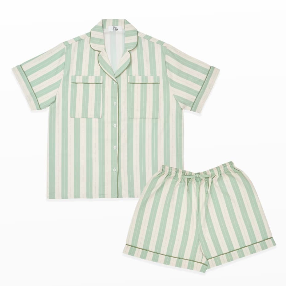 ชุดนอน sliptosleep -Matcha Stripes Shorts Set รูปที่ 6
