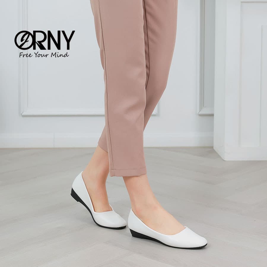มีไซส์ 42 ORNY ® รองเท้าคัชชูส้นสูง หนังนิ่มมาก OY135 รูปที่ 4