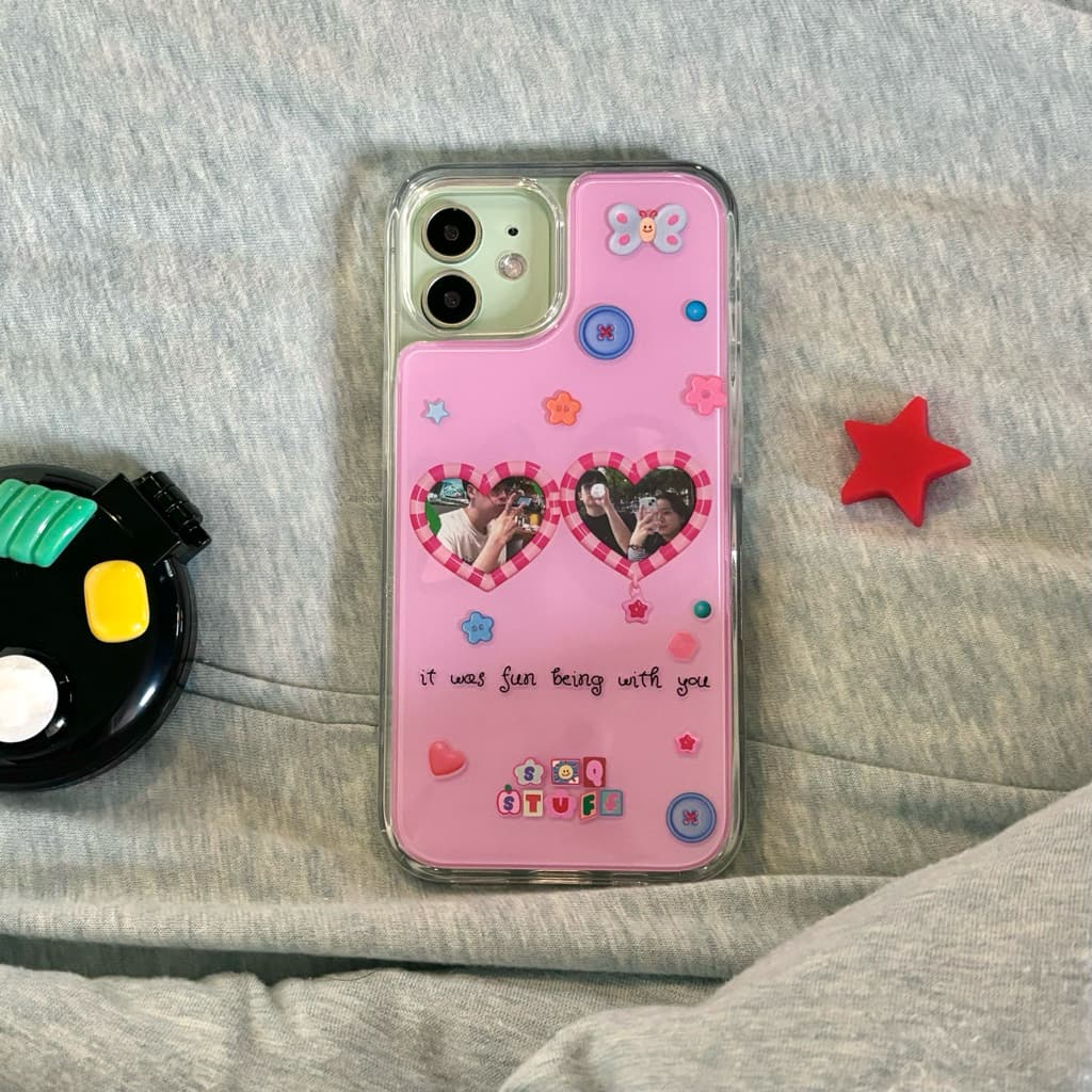 เคสโทรศัพท์แกะหลังพลาสติก เก็บความทรงจำ ใส่รูปข้างใน DIY เองได้ *ลอกฟิล์มออกก่อนใช้งาน* รูปที่ 9