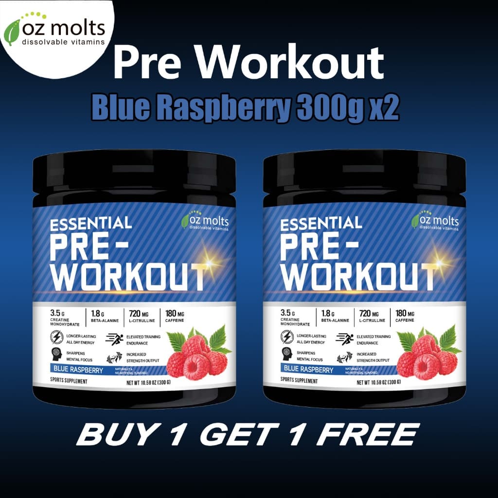 Ozmolts Pre Workout Powder ให้พลังงาน ช่วยเพิ่มประสิทธิภาพการกีฬา อาหารเสริมก่อนออกกำลังกาย Raspberry 300g รูปที่ 1