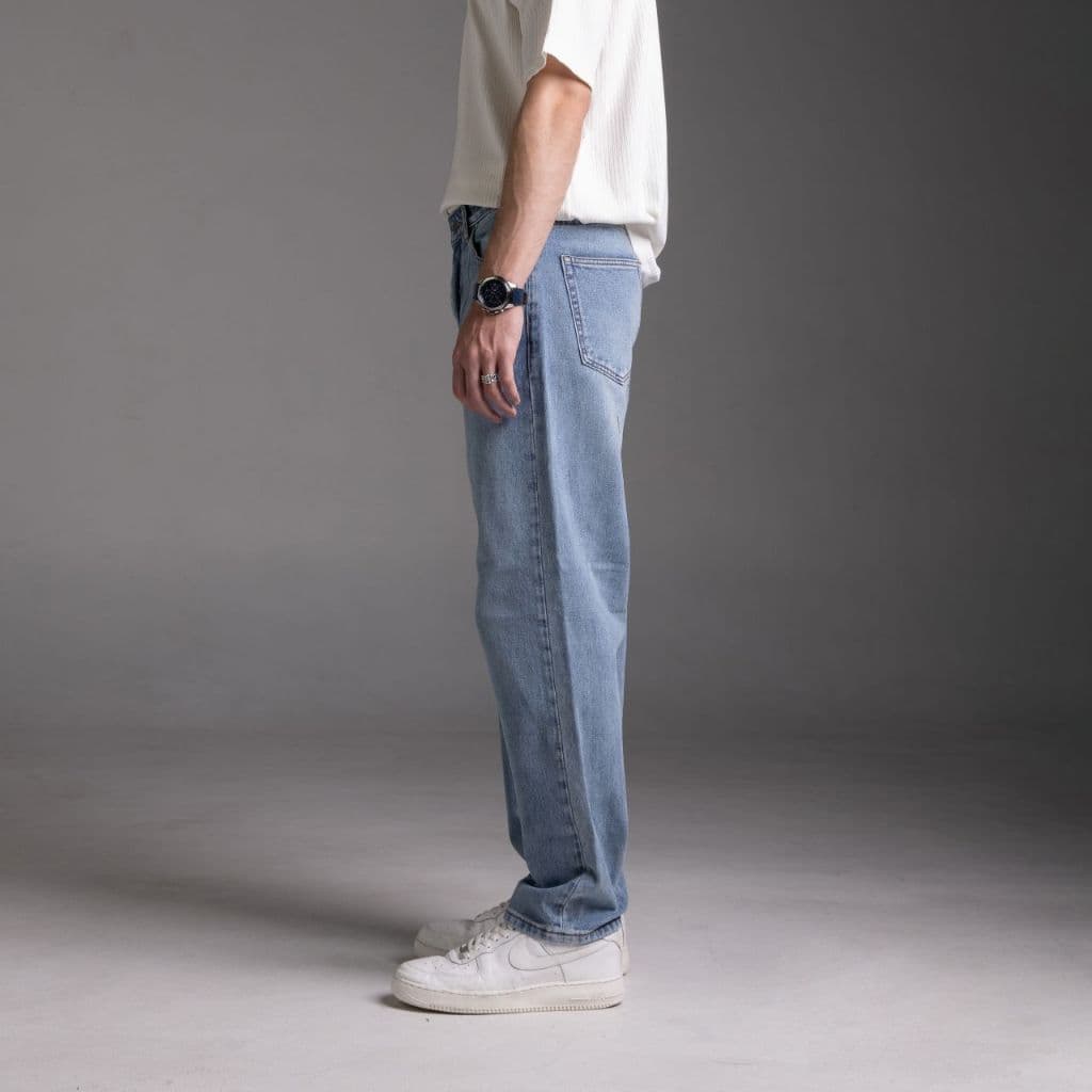 Jack Russel - Men Jeans กางเกงยีนส์ผู้ชาย ทรงขาบาน - Klassik J-BAGGY Wide leg Blue Denim รูปที่ 3