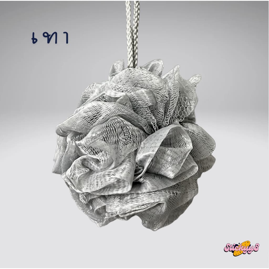 ใยขัดผิวอาบน้ำ ฟองน้ำขัดผิว ใยขัดตัว คลาสสิค ขนาดใหญ่ 50g. 3 สี รูปที่ 7