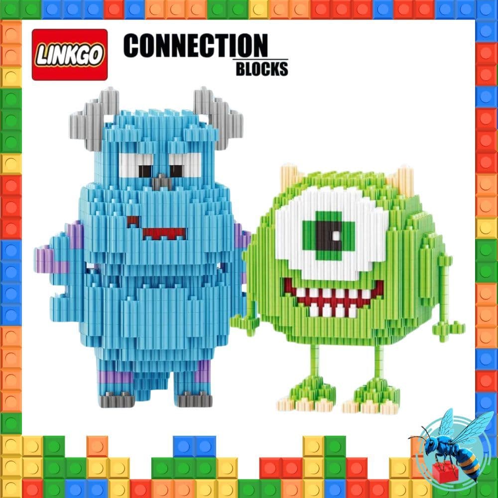 ตัวต่อ นาโน มอนเตอร์อิ้ง ซัลลี่ ไมค์ SULLEY MIKE monster inc Nanoblock Size L รูปที่ 1