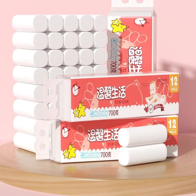 กระดาษทิชชู่ แผ่นหนา 5ชั้น ไร้แกน สุดคุ้ม ซึมซับได้อย่างดีเยี่ยม 1แพ็ค มี 12ม้วน น้ำหนัก 700g เนื้อกระดาษเหนียวนุ่ม รูปที่ 2
