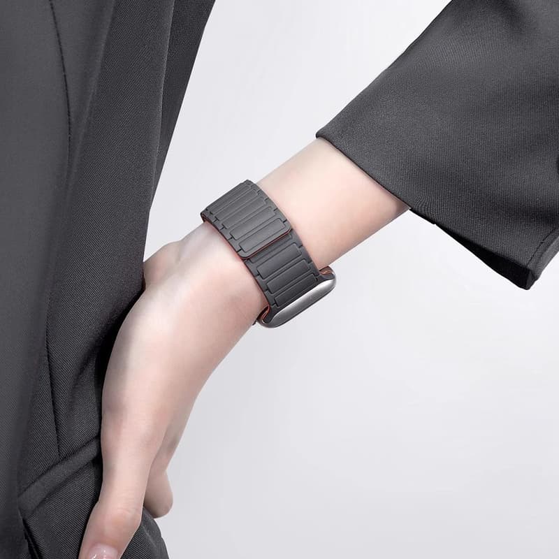 สายนาฬิกาซิลิโคนแม่เหล็กสำหรับ iwatch46mm49mm45mm42mm41mm44mm38mm40mm สายนาฬิกาใหม่ซีรีส์ 11/10/9/8/7/6/5/4/3/2/4/1/se รูปที่ 7