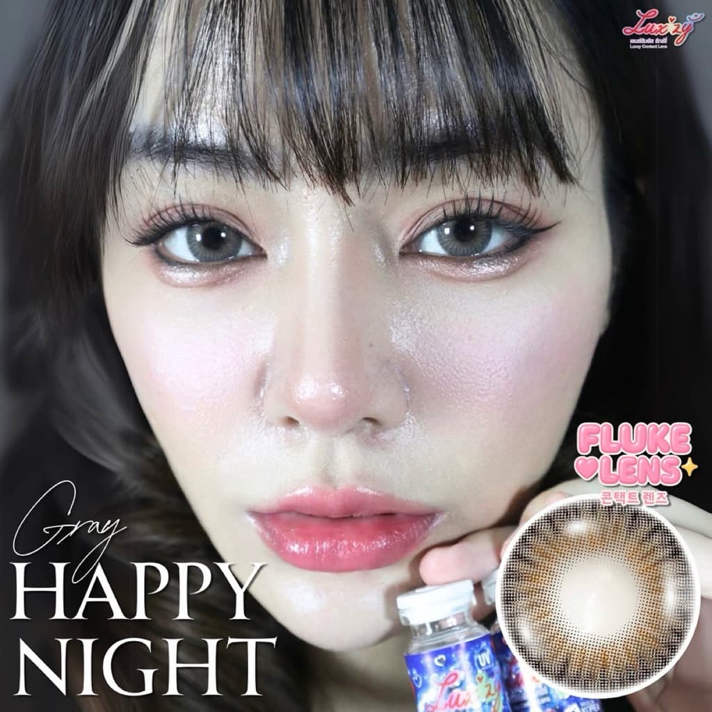 คอนแทคเลนส์ รุ่น Happy Night รุ่นตาเซ็กซี่ ตาคม Luxzylens ใส่สบาย Made in Korea luxzy lens ve รูปที่ 3
