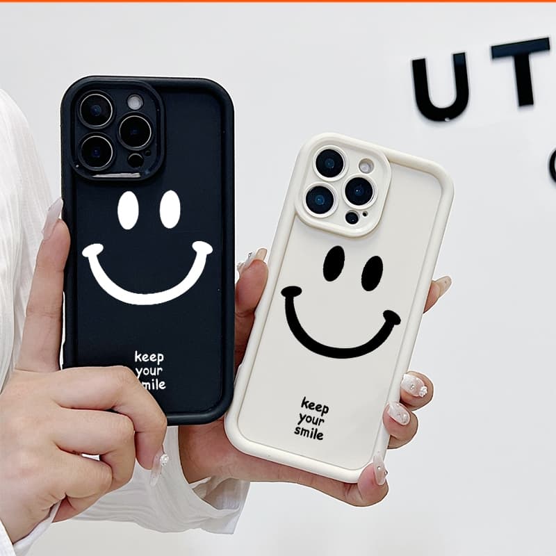 Smile face เคส OPPO A7 A5s A12 A11K A15 A15s A35 A16 A16s A54s A17 A17K A9 2020 A5 2020 A11X A31 2020 เคสออปโป้ รูปที่ 2