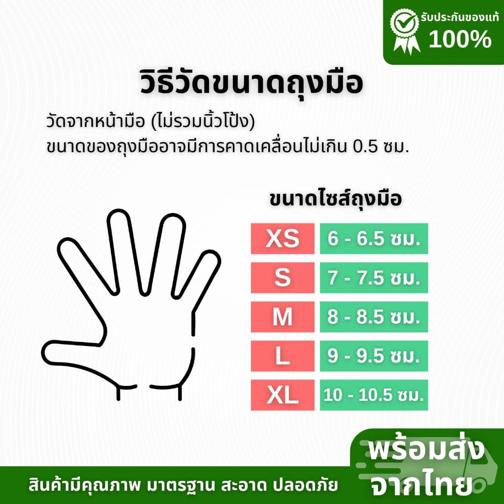 ถุงมือยางไนไตรสีดำ Brocare ชนิดไม่มีแป้ง ถุงมือทำอาหาร ถุงมืออาหาร ทนน้ำมัน รูปที่ 7