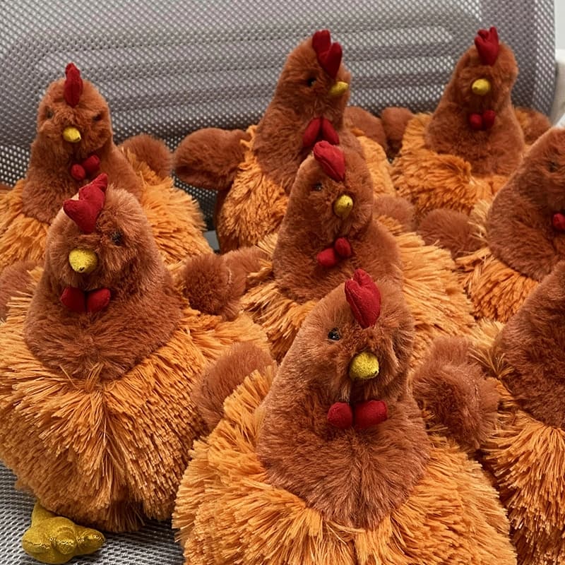 ตุ๊กตาไก่จำลอง ตุ๊กตาไก่ตลก หมอนของเล่นสำหรับเด็ก ของขวัญวันเกิดที่สร้างสรรค์ รูปที่ 4