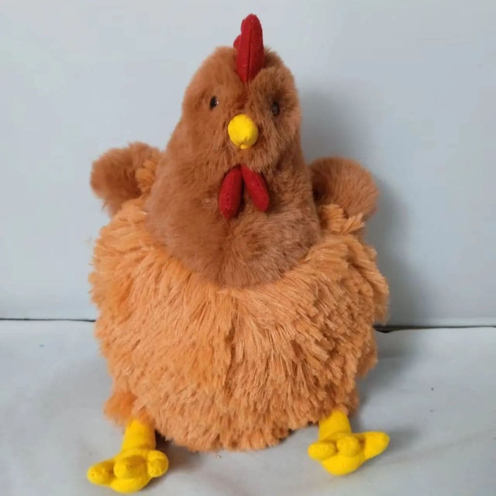 ตุ๊กตาไก่จำลอง ตุ๊กตาไก่ตลก หมอนของเล่นสำหรับเด็ก ของขวัญวันเกิดที่สร้างสรรค์ รูปที่ 7