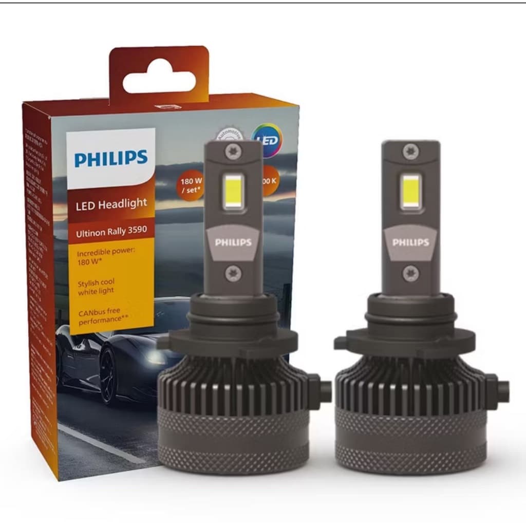 Philips LED หลอดไฟหน้ารถ Ultinon Rally 3590 แถม T10 LED ของร้าน H4 H7 H11 H8 H16 HB3 HB4 H19 HIR2 H1 12V 180W 6500K รูปที่ 3