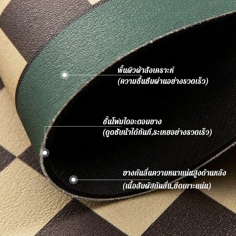 KEECCI พรมกันลื่น พรมเช็ดเท้า พรม 3D 40*60cm พรมห้องน้ำ ซับน้ำได้ดี พรมนาโน รูปที่ 5