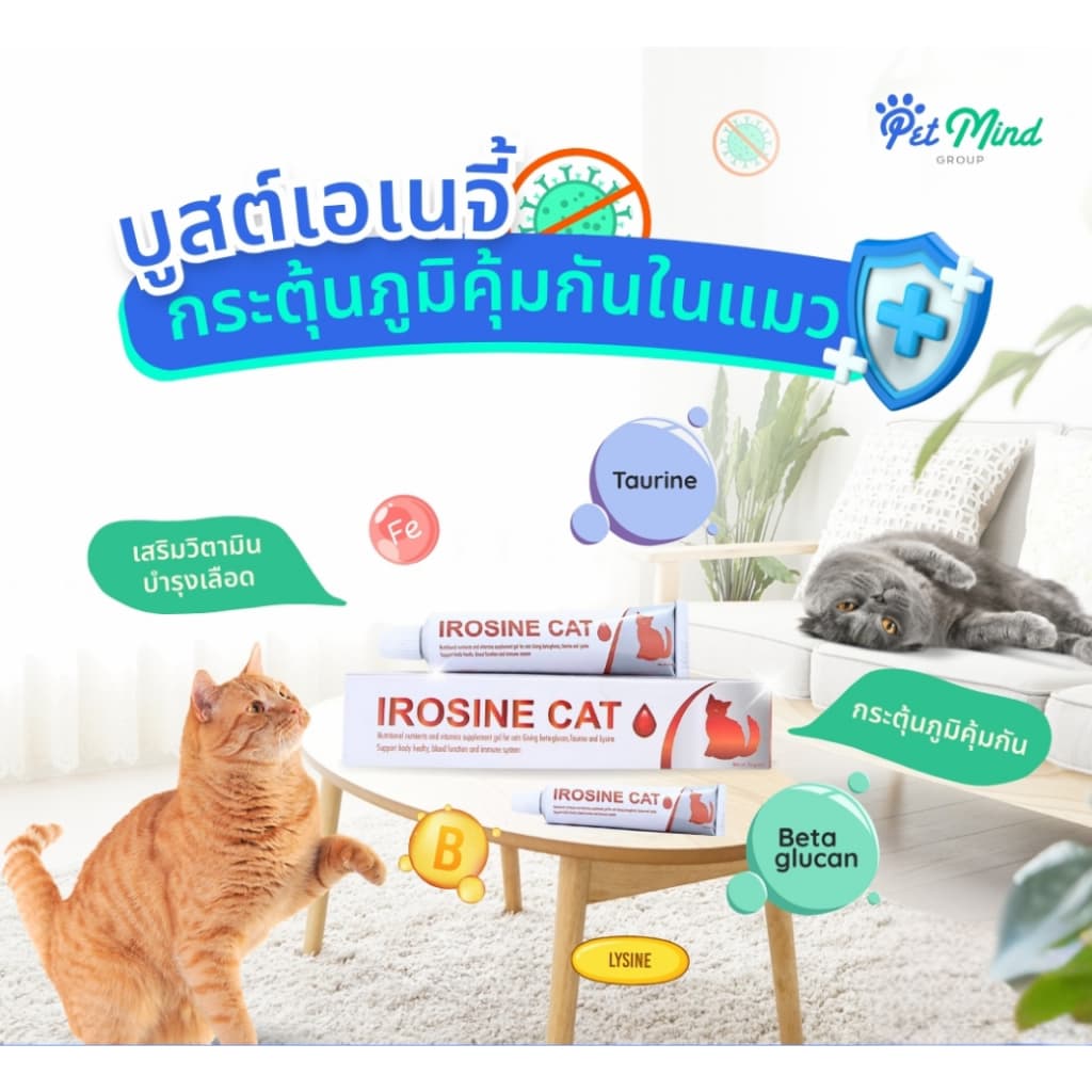Irosine Cat&Dog อาหารเสริมธาตุเหล็กบำรุงเลือด ช่วยกระตุ้นภูมิคุ้มกัน สำหรับสุนัขและแมว รูปที่ 2