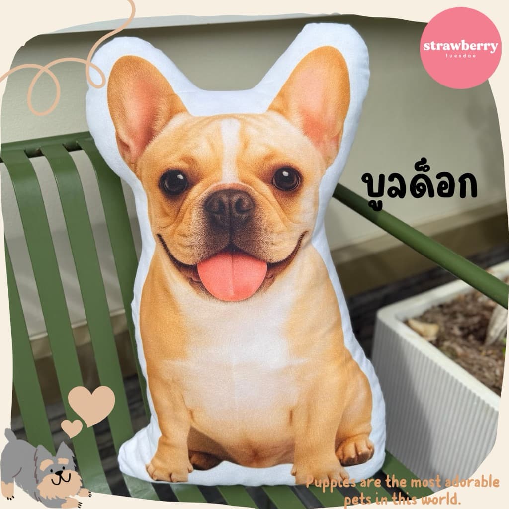 หมอนพิมพ์ลายเจ้าหมา ตุ๊กตาหมา หมอนหมา ขนาด60cm ใบใหญ่ สีสวยคมชัด สต็อคแน่น มีเก็บปลายทาง รูปที่ 5