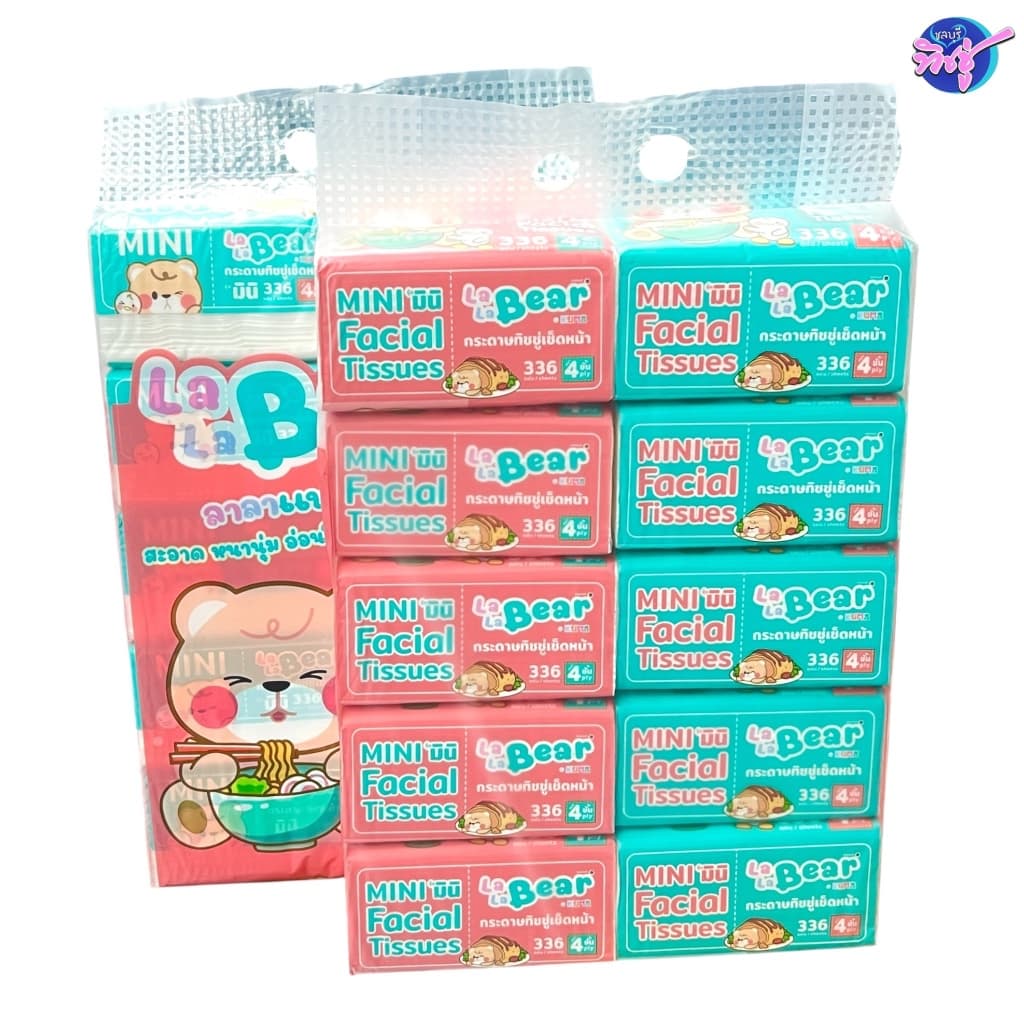 LALA BEAR กระดาษทิชชู่เช็ดปากป๊อปอัพ ลาลาแบร์ พกพา ลัง 10แพค แพค 10ห่อ หนา 4ชั้น ห่อ 336แผ่น รูปที่ 6