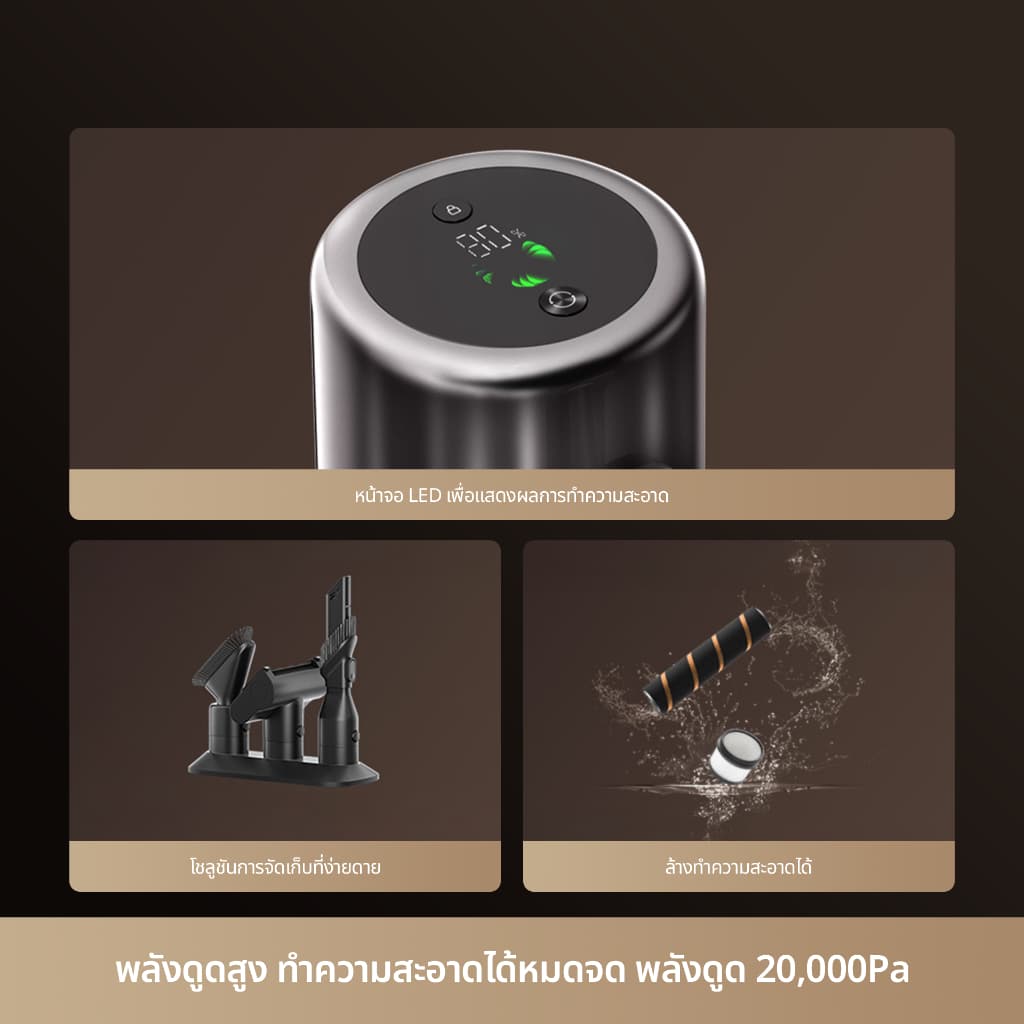 Dreame Z30S Station Vacuum Cleaner เครื่องดูดฝุ่นไร้สาย ฐานชาร์จและเก็บฝุ่นอัตโนมัติ เทคโนโลยีแสงสีเขียวจับฝุ่น รูปที่ 7