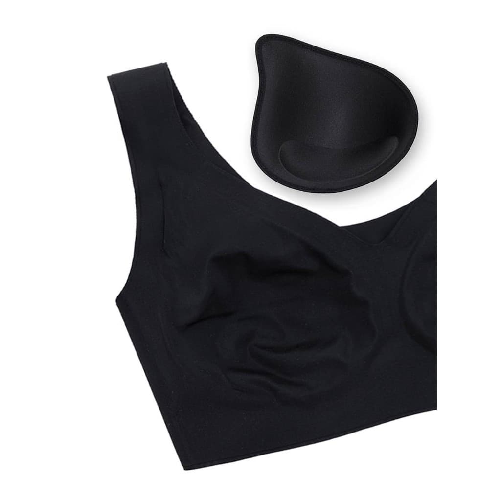 Sabina เสื้อชั้นใน Perfect Bra Level 1 ไร้ตะเข็บ ไร้โครง รหัส NBD24005BK - สีดำ รูปที่ 4