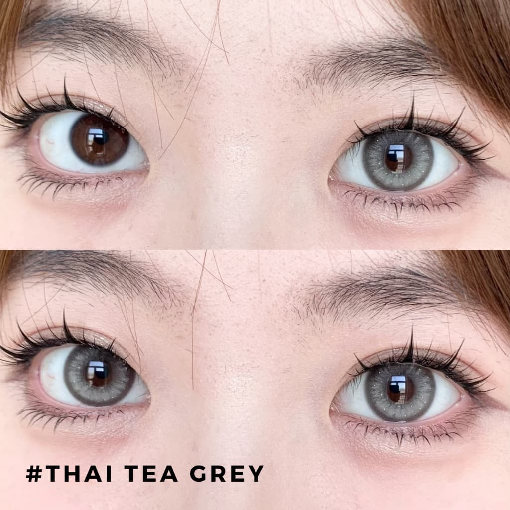 คอนแทคเลนส์แบบใช้แล้วทิ้งรายเดือน UYAAI: สไตล์เกาหลี ซีรีส์ชานมไทย สร้างลุคแต่งหน้าหวานละมุน ขนาด 14.5 มม. รูปที่ 3