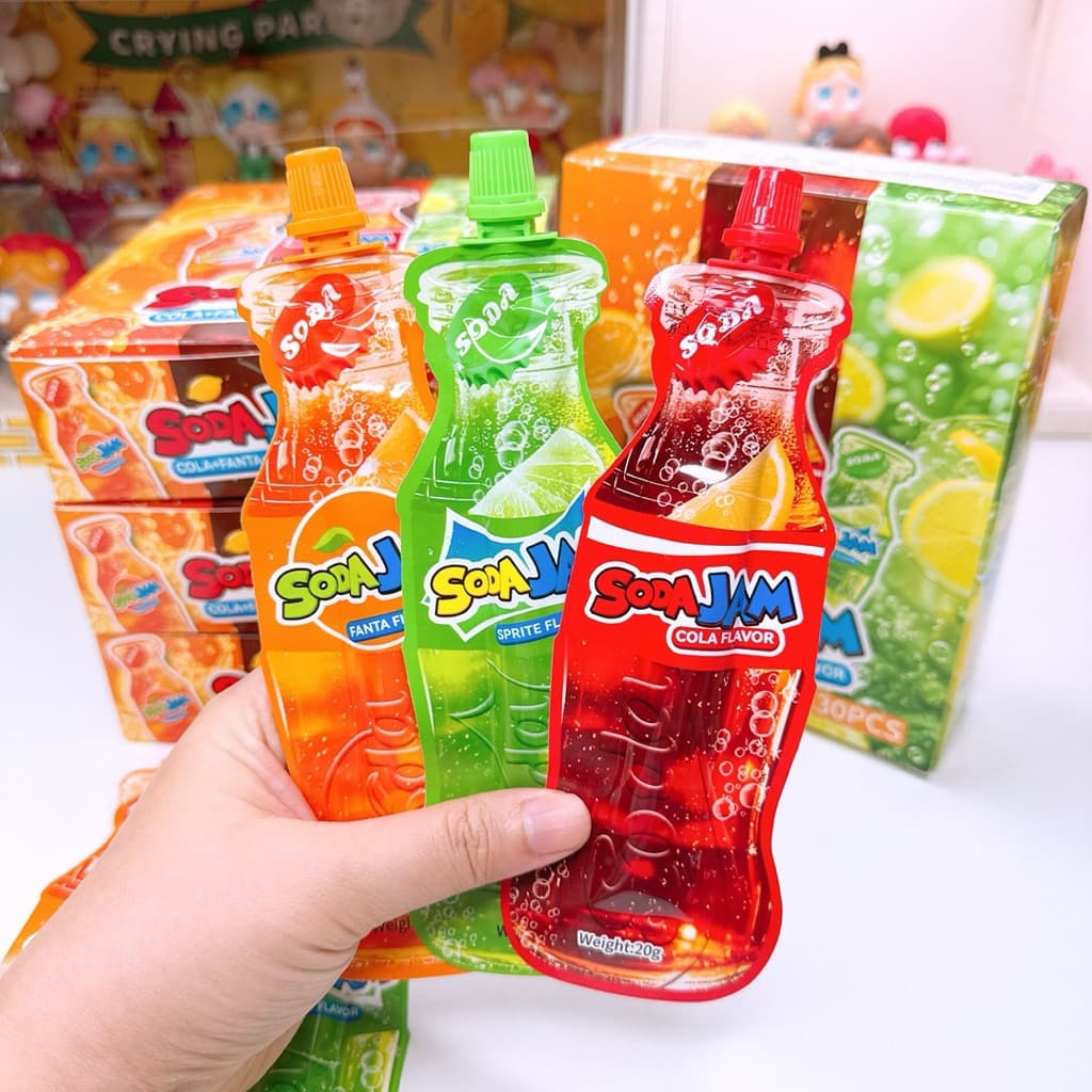 โซดาแยม อัดลม โคล่า สไปร์ท น้ำส้ม 1 กล่อง 30 ชิ้น รูปที่ 4