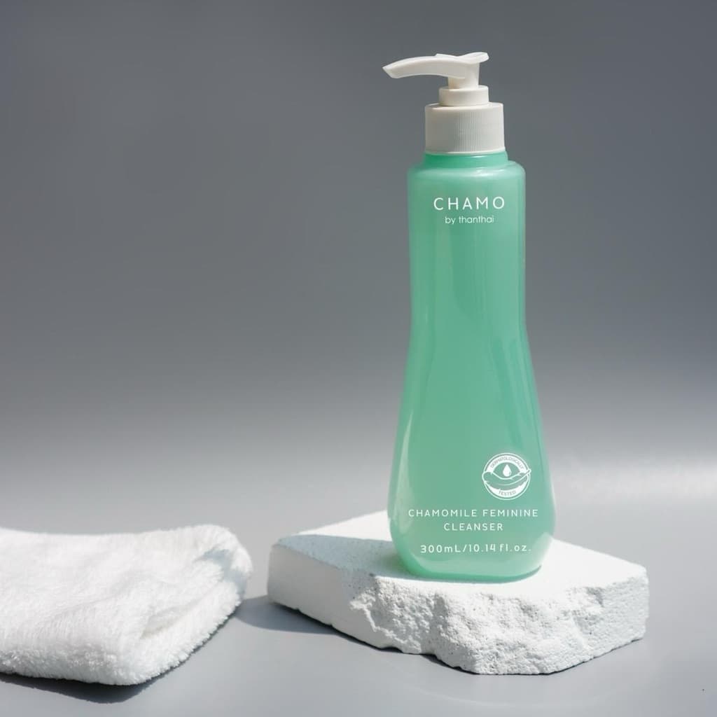 เจลทำความสะอาดจุดซ่อนเร้น มีให้เลือก 2 ขนาด CHAMO BY THANTHAI CHAMOMILE FEMININE CLEANSER รูปที่ 5