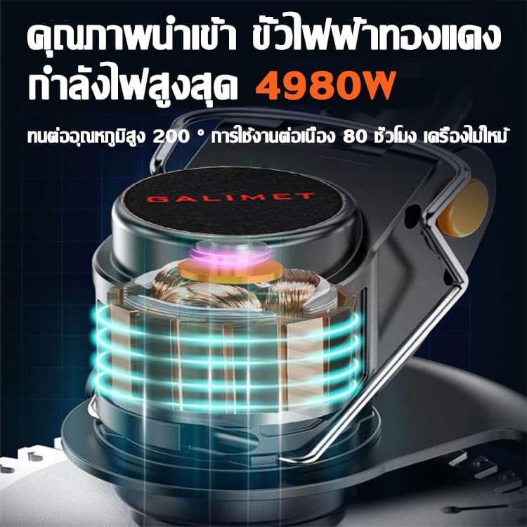 elago เครื่องตัดหญ้าไฟฟ้าไร้สาย แบบพกพา ปรับได้ ยืดหด 5000mAh*2 อุปกรณ์ครบชุด พร้อมแบตเตอรีลิเธียมแท้ รูปที่ 7