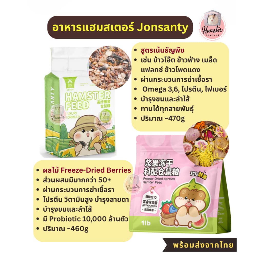 อาหารแฮมสเตอร์ อาหารผสม Tafit Jonsanty Funny Bunny tail tale Eco Forest แฮมสเตอร์ รูปที่ 6
