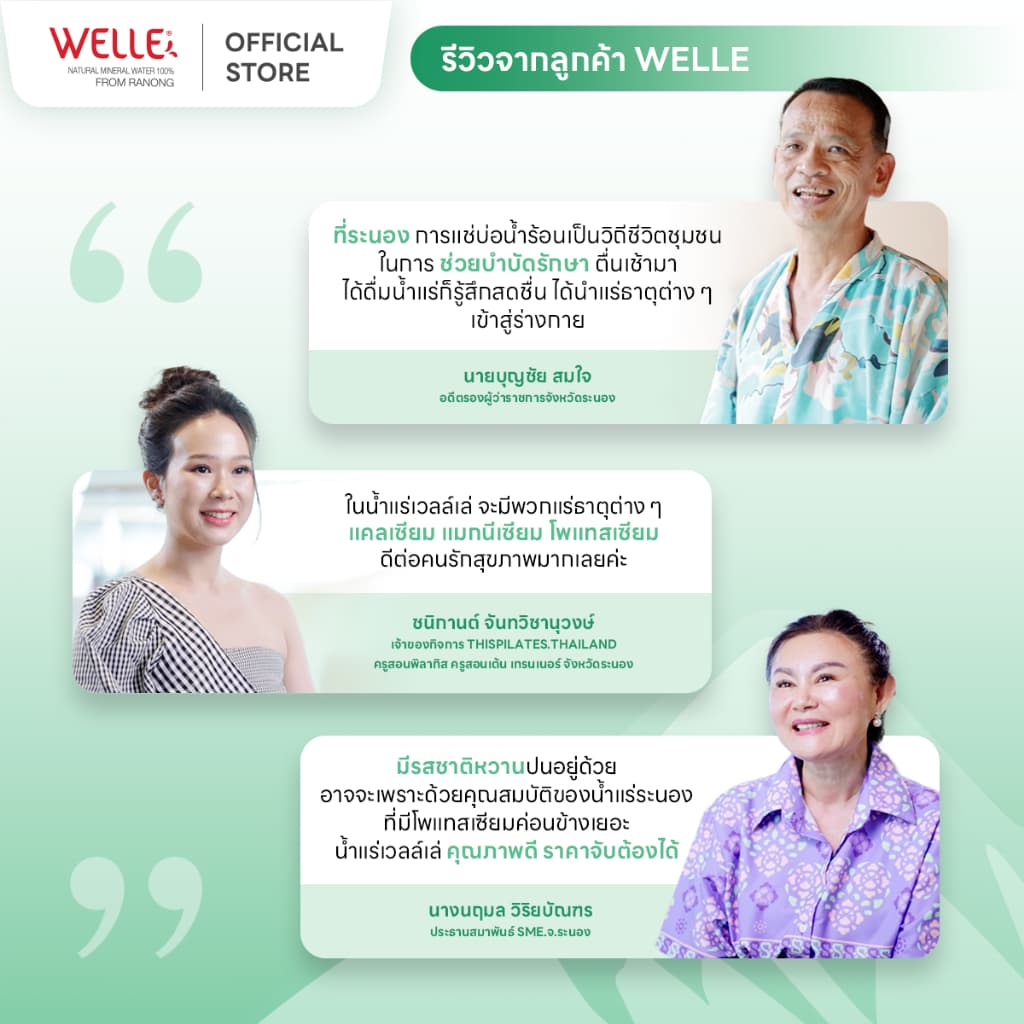 Welle Mineral Water น้ำแร่เวลล์เล่ 1500 มิลลิลิตร จากแหล่งน้ำแร่ระนอง รูปที่ 3