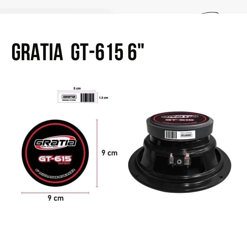 ลำโพงเสียงกลาง 6.5นิ้ว แบรนด์ GRATIA รุ่น GT-615 แม่เหล็ก100หนา15มิล วอยซ์25มิล กำลังขับ800วัตต์ 2ดอก งานแบรนด์แท้ รูปที่ 4