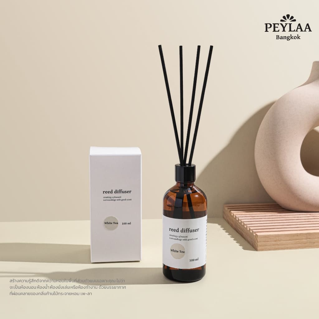 PEYLAA / reed diffuser 100 ml / น้ำหอมปรับอากาศแบบก้านไม้ หอมละมุน เติมกลิ่นให้ห้องขนาดเล็กหรือโต๊ะทำงาน aroma diffuser รูปที่ 3