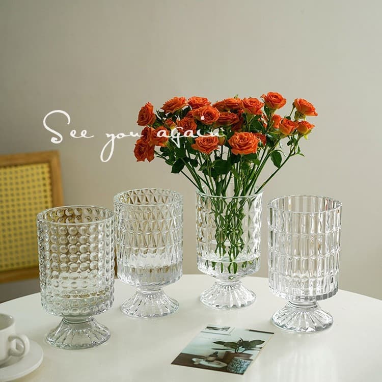 OurHome แจกันแก้วสไตล์โรมันยุโรป European Roman-style glass vase ของแต่งบ้าน พร็อพถ่ายรูป ร้านกาแฟ ร้านอาหาร รูปที่ 3