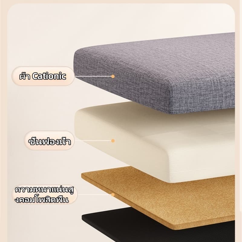 กล่องเก็บของผ้าลินิน สตูลโซฟา กล่องใส่ของ ขนาดใหญ่ พับได้ แข็งแรง สำหรับห้องนอน/ห้องนั่งเล รูปที่ 7