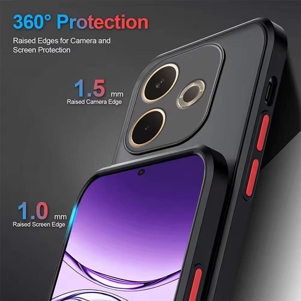 เคสขอบสีหลังด้าน สำหรับ Oppo A6Pro Reno14 Pro Reno14F A5I A5 A5x A5pro A3 A3X A79 Reno11F เคสกันกระแทก รูปที่ 6