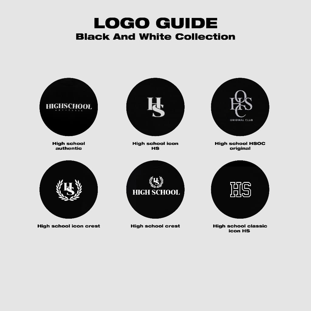 Highschool Black And White Collection Oversize T-shirt เสื้อยืดโอเวอร์ไซส์ขายดีราคานักศึกษา รูปที่ 2