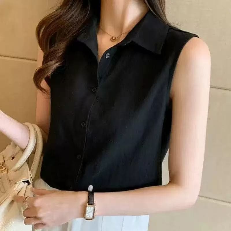เสื้อเชิ้ต แขนสั้นผู้หญิง เสื้อแขนกุด เหมาะกับสาวสายหวาน เท่ ใส่ได้ทุกลุคทุกสไตล์ เนื้อผ้าดีสวมใส่สบายไม่ร้อน รูปที่ 7