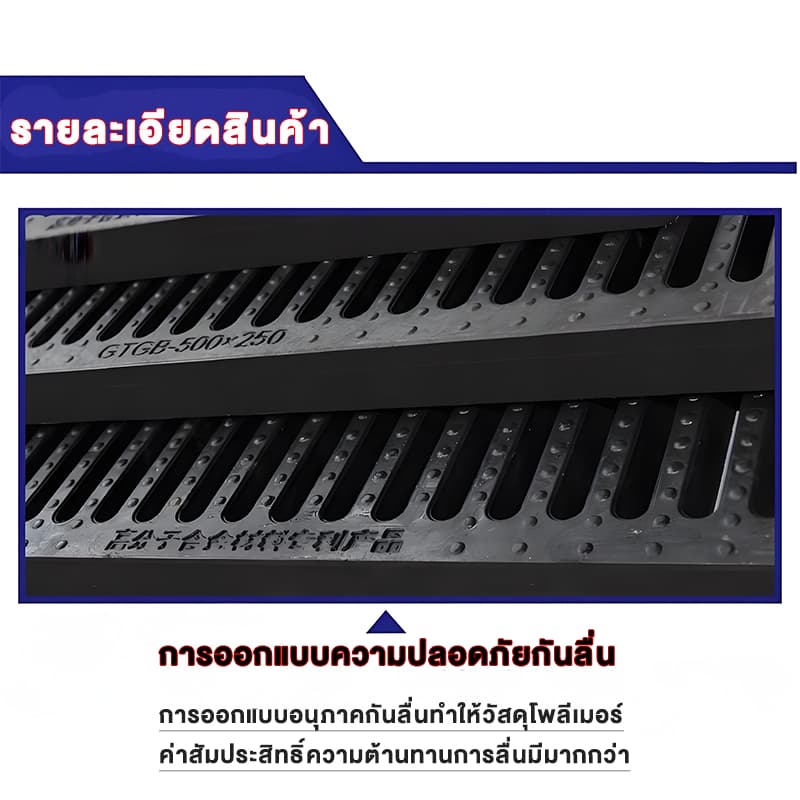 ฝาท่อระบายน้ำ, ฝาท่อน้ำ, ฝารางน้ำ, ฝาปิดคูระบายน้ําเรซิ่นกันลื่น, หนา ขนาด 10/15/20/25/30/35/40 ซม สีดำ ในไทย รูปที่ 3