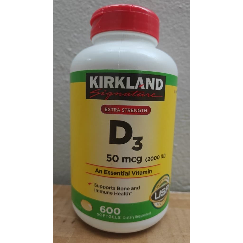Kirkland Vitamin D3 Kirkland Signature Extra Strength D3 50 mcg 600 Softgels รูปที่ 2
