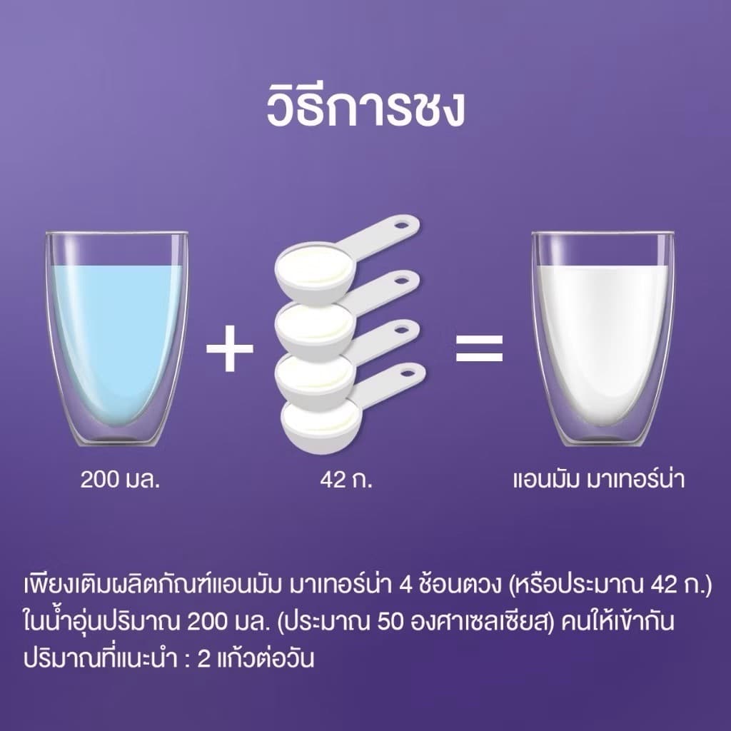 แอนมัม มาเทอร์น่า นมผง รสจืด และ ช๊อคโกแลต 550 กรัม Anmum Materna Plain, Choco 550g รูปที่ 7