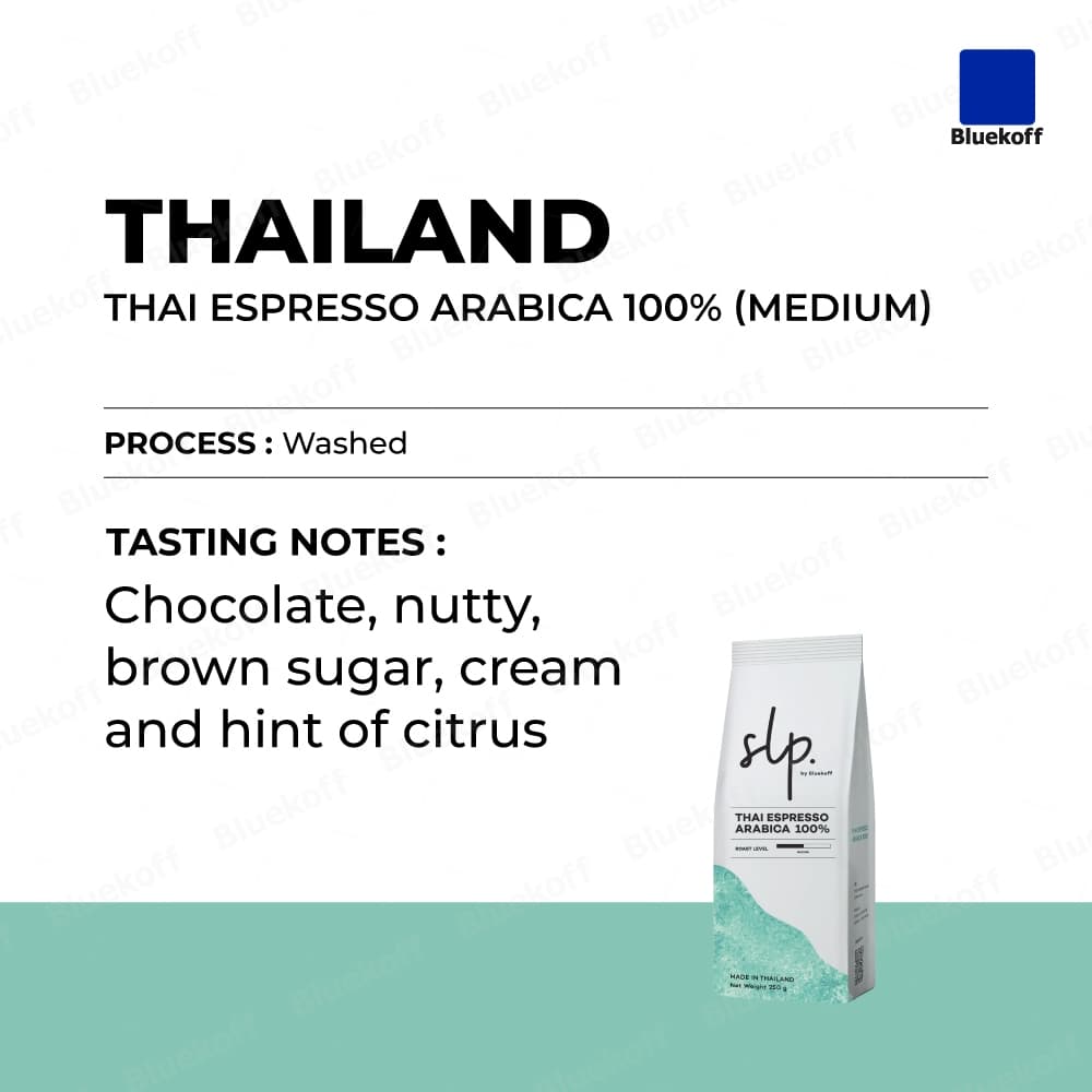 Bluekoff Thai Espresso Arabica 100% แบรนด์ SLP ระดับคั่วกลาง รูปที่ 2