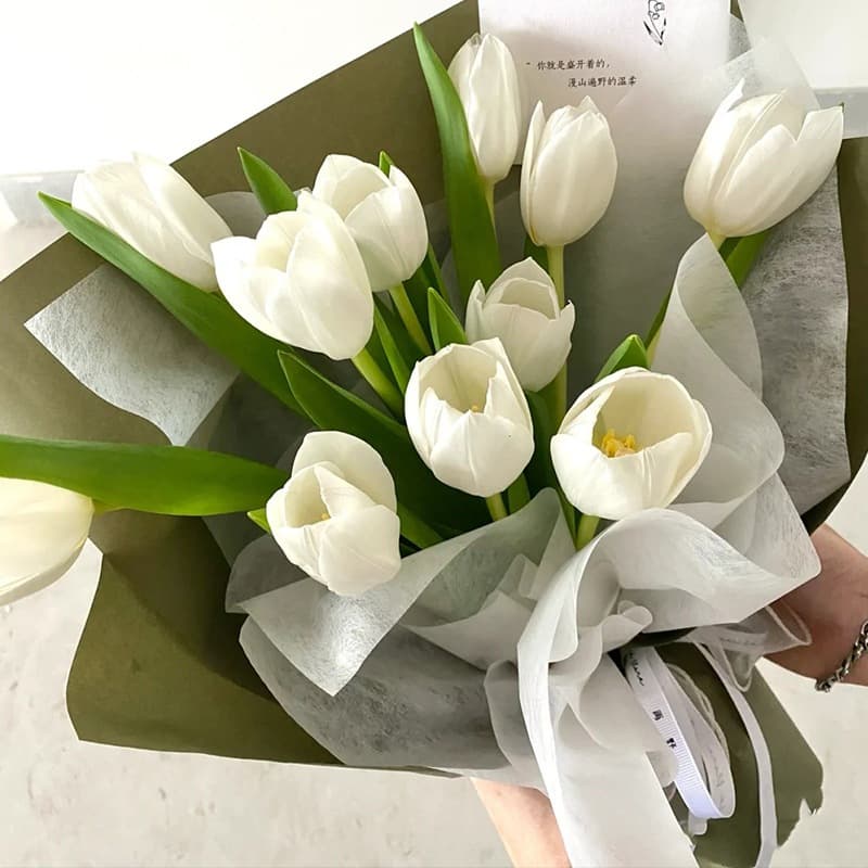 กระดาษสา กระดาษผ้าฝ้ายโปร่งแสง สำหรับบรรจุดอกไม้ 30*30cm กระดาษบรรจุภัณฑ์ห่อช่อดอกไม้ รูปที่ 3