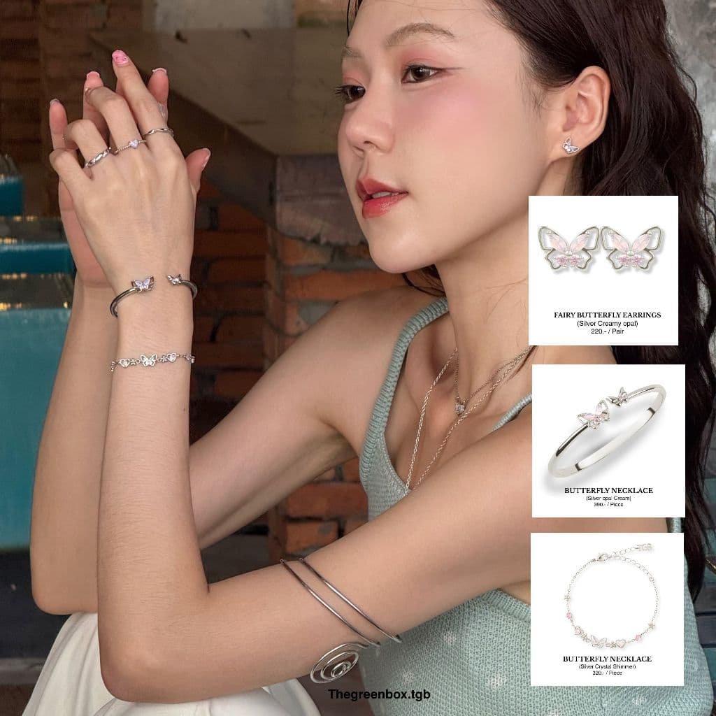 ต่างหู Fairy Butterfly Earrings ต่างหูผีเสื้อ - The Green Box รูปที่ 6